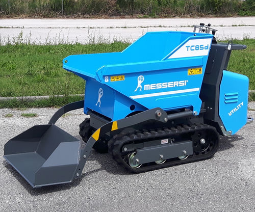 Mini-dúmper con orugas - TC85D - Messersì S.p.A. - diésel / con volquete de elevación / autocargable