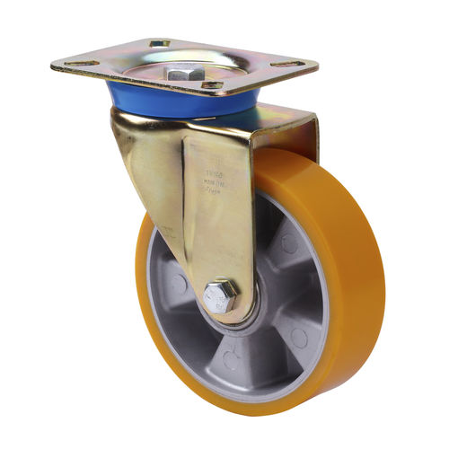 Ruedecilla giratoria - TV-AUB series - Ruedas Alex - con platino giratorio / de poliuretano / de acero estampado