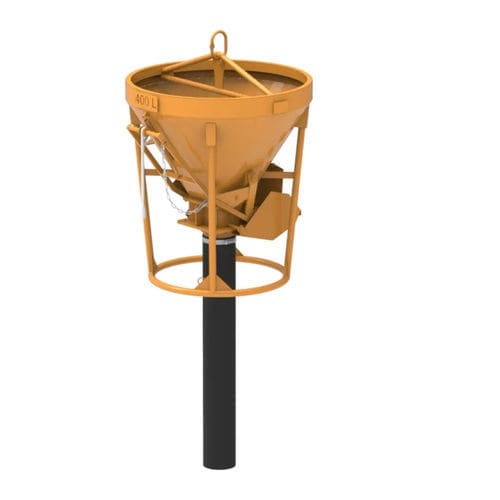 Cubo para hormigón cónico - TUPA - Secatol SAS - con tubo de descarga
