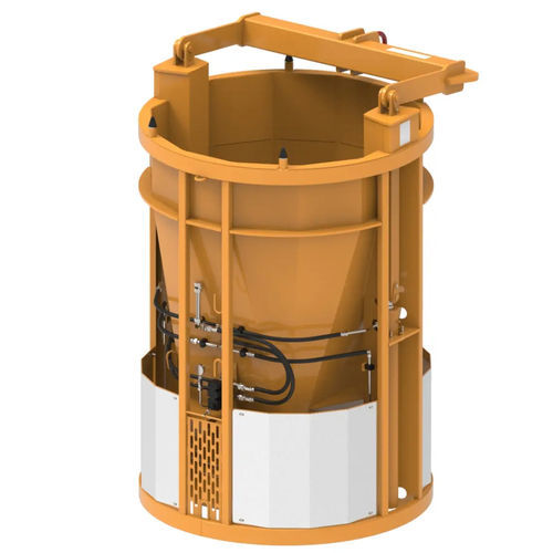 Cubo para hormigón cónico - 114 VH ACC - Secatol SAS - de fondo abrible