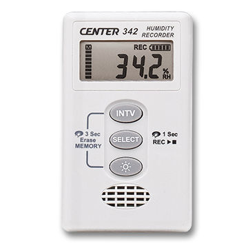 Registrador de datos de temperatura - 342 - CENTER TECHNOLOGY - de humedad / con interfaz PC / con pantalla LCD