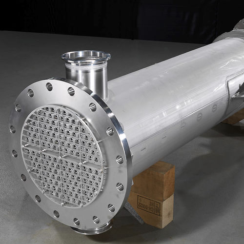 Intercambiador de calor de coraza y tubos - Fluitec mixing + reaction solutions AG - líquido-líquido / líquido-gas / de acero inoxidable
