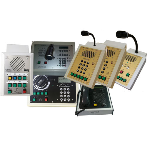 Sistema de interfono de control de acceso - Pupitre interphone - SATEC - para buque / de sobremesa / para ascensor