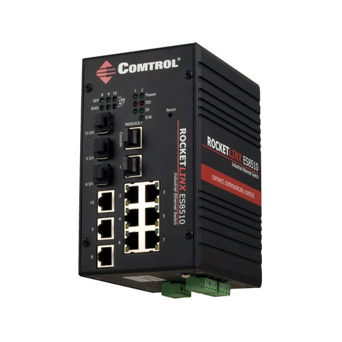 Conmutador Ethernet administrable - RocketLinx ® ES8510-XTE - Comtrol Corporation - 10 puertos / redundante / SFP+