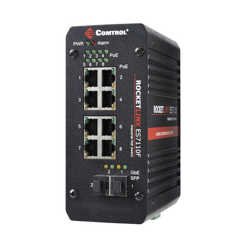 Conmutador Ethernet no administrable - RocketLinx ® ES7110-VB - Comtrol Corporation - 10 puertos / gigabit / con enlace inalámbrico