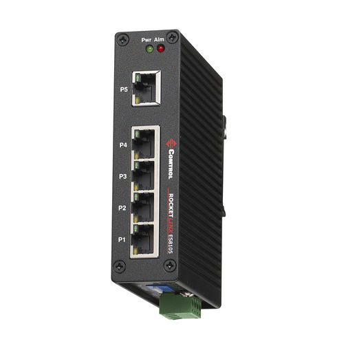 Conmutador Ethernet no administrable - RocketLinx ES8105-XT - Comtrol Corporation - 5 puertos / Gigabit Ethernet / en riel DIN