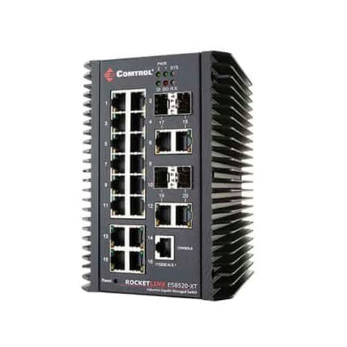 Conmutador Ethernet administrable - RocketLinx ® ES8520-XT - Comtrol Corporation - 20 puertos / gigabit / de nivel 2