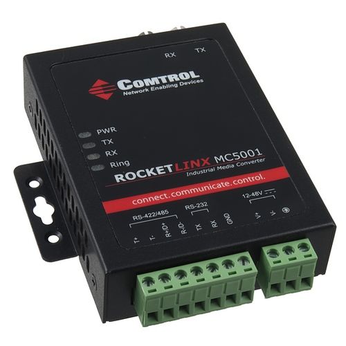 Convertidor de medios - RocketLinx MC5001 - Comtrol Corporation - de comunicaciones / de temperatura / en serie