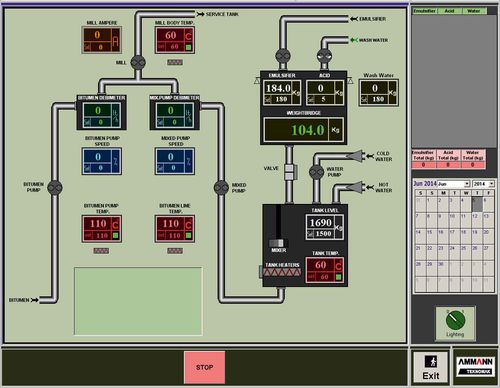 Software de control - EMULTEK 15 - Ammann - para obras / de flujo / para bomba