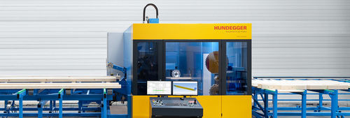 Centro de caudal y de mecanizado multifunción - ROBOT-Compact 650 - Hans Hundegger - CNC / de madera