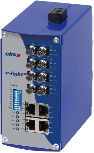 Conmutador convertidor administrable - eks Engel GmbH & Co. KG - 8 puertos / Ethernet / de fibras ópticas