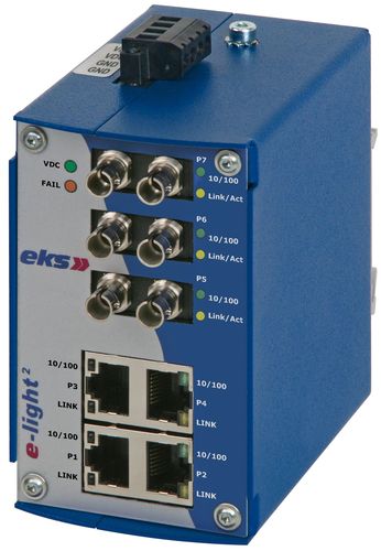 Conmutador convertidor no administrable - eks Engel GmbH & Co. KG - 10 puertos / Ethernet / de fibras ópticas