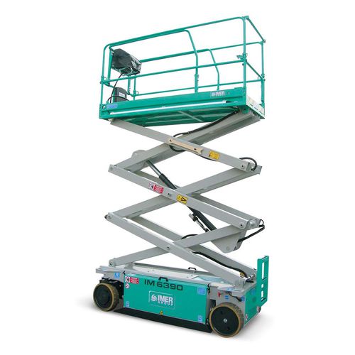 Plataforma elevadora de tijera autopropulsada - IM 90 series - IMER International SPA - eléctrica / para uso en interiores y exteriores