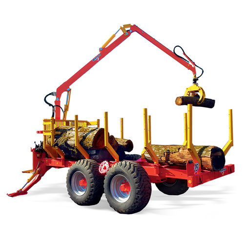 Remolque de productos largos - XYLOTRAIL 15/18 - RABAUD - de 2 ejes / hidráulico / forestal