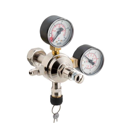 Regulador-reductor de presión para gas - MAJORPLUS - OXYTURBO SPA - de aguja / de latón / de PTFE
