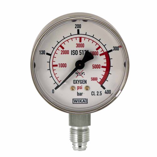 Manómetro analógico - Q6030210CR - OXYTURBO SPA - roscado / con salida analógica / para gas