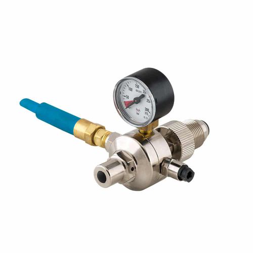 Regulador-reductor de presión para gas inerte - MAJORFLY - OXYTURBO SPA - con chapaleta / de latón / con manómetro