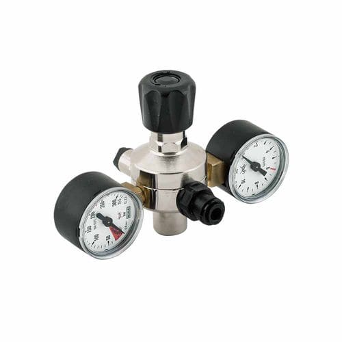 Regulador-reductor de presión para gas - MINOR - OXYTURBO SPA - de latón niquelado / para bombonas / compacto