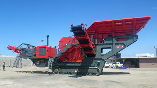 Machacadora de mandíbula - GIPOBAC B 1410 FDR - GIPO AG - móvil / con orugas / con motor diésel
