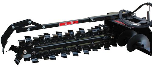 Zanjadora con cadena - Zhejiang Hero Time Machinery Co., Ltd. - para minicargadora compacta