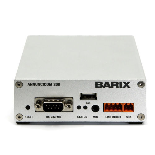 Sistema de interfono de audio - Annuncicom 200 - Barix - de sobremesa / IP / page / party line