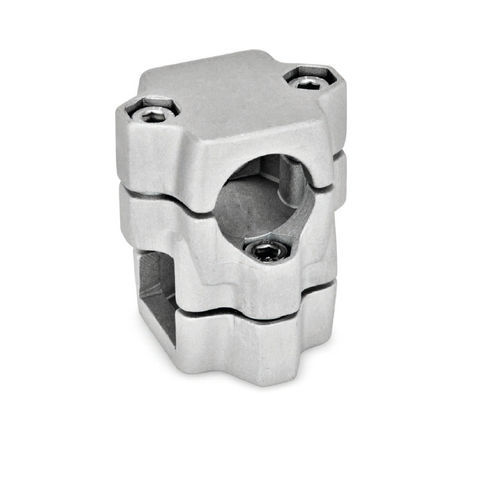 Conexión de tubo redondo - KM series - Inocon GmbH - en cruz / de aluminio fundido / reglable