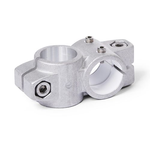 Conexión de tubo en cruz - KS.E series - Inocon GmbH - de aluminio fundido / reglable / corredero