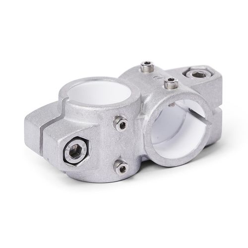 Conexión de tubo redondo - KS.Z series - Inocon GmbH - en cruz / de aluminio fundido / reglable