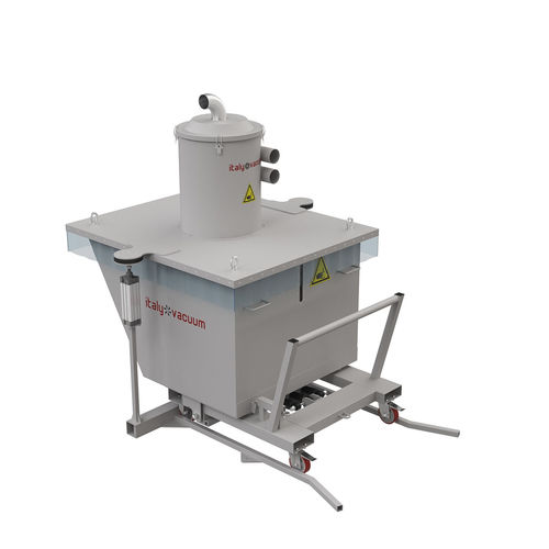 Contenedor de residuos auto-basculantes - ITALYVACUUM S.R.L. - de metal / de pedal