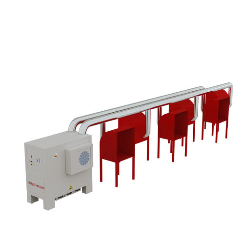 Sistema centralizado de aspiración y de filtración para humo de soldadura - ITALYVACUUM S.R.L. - con filtro de carbón activado / con limpieza por chorro pulsado / de polvo