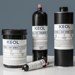 Cola epoxi - KEOL-UV 4519 - KEOL - para vidrio / monocomponente / industrial