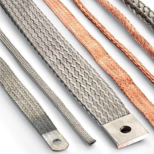 Conector con trenza de cobre - Bronmetal - de alimentación eléctrica / redondo / plano