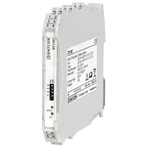 Aislador galvánico - DT1102 (PS) switch selectable I/O - Datcon Industrial Electronics Ltd. - 4-20 mA / de corriente / de tensión DC