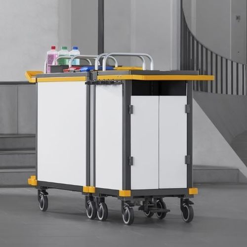 Carretilla de limpieza - EQUIPE - Vermop Salmon GmbH - porta-cubetas / para desechos / ergonómica