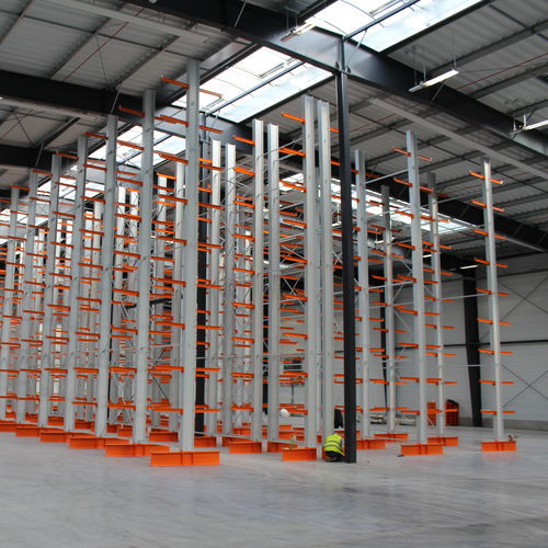 Sistema de estanterías cantilever - Logimax Polska Sp. z o.o. - unilateral / doble cara / para carga alargada