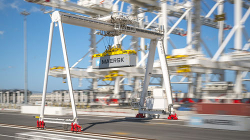 Pórtico en riel - ASC - Künz GmbH - para contenedores / monorriel / automatizado