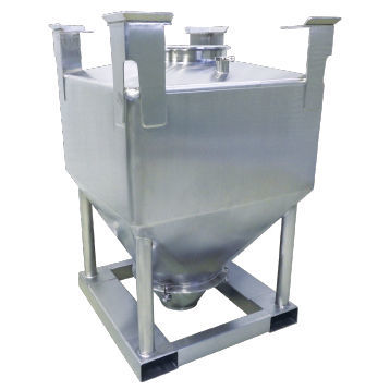 Contenedor IBC de fondo cónico - CLC - TOYO HITEC CO., LTD - de acero inoxidable / de polietileno / para productos a granel