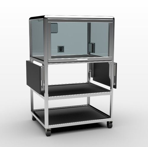 Sistema de armarios de protección - BRIGHT Testing GmbH - con ruedas / de aluminio / para impresora