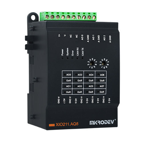 Módulo de extensión E/S - XIO211-E0N-GD3-B0800 - Mikrodev - CAN Bus / en riel DIN
