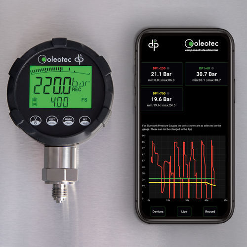 Manómetro digital - DP1 series - Oleotec S.r.l. - G 1/4 / de acero inoxidable / Bluetooth