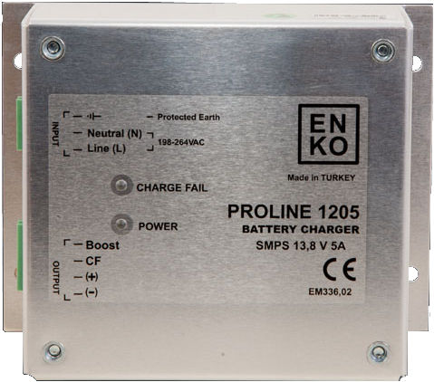 Cargador de baterías para montaje sobre panel - EBC 1205 - ENKO Elektronik Kontrol Sistemleri San. ve Tic. Ltd. Sti. - ácido-plomo / conmutado