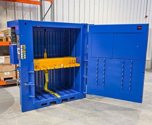 Prensa de balas para cartón - LH500 - MACFAB BALERS - para residuos / vertical / de carga frontal