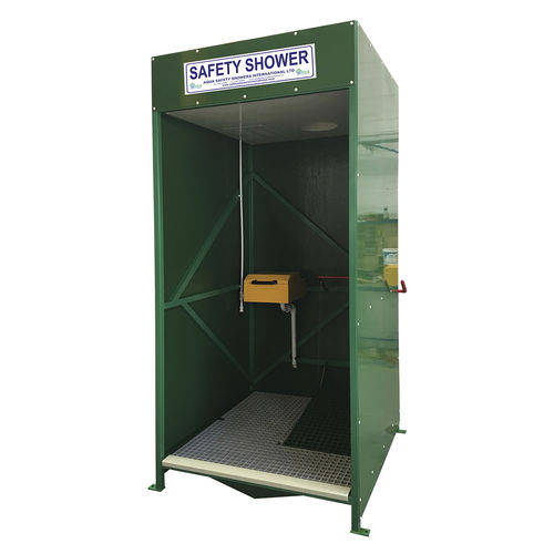 Ducha de seguridad de pie - CS1L - Aqua Safety Showers Internatioanl - con lavaojos / para interior / de exterior