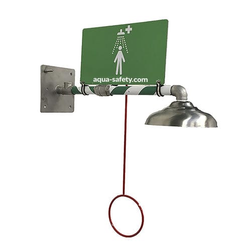 Ducha de seguridad de pared - WM1 - Aqua Safety Showers Internatioanl - de interior / para entorno peligroso / de exterior