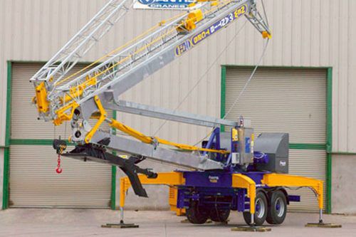 Grúa montada en remolque - TC25 - Mantis Cranes - telescópica / articulada / de montaje automatizado