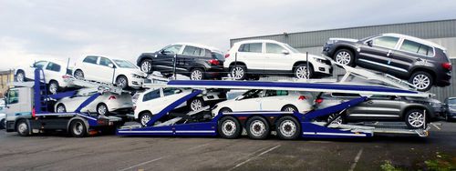 Remolque para coches - Eurolohr 300 - Lohr - de 3 ejes / de acoplamiento / hidráulico