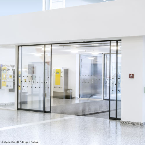 Puerta corredera - CWS - abatible / para interior / para supermercado