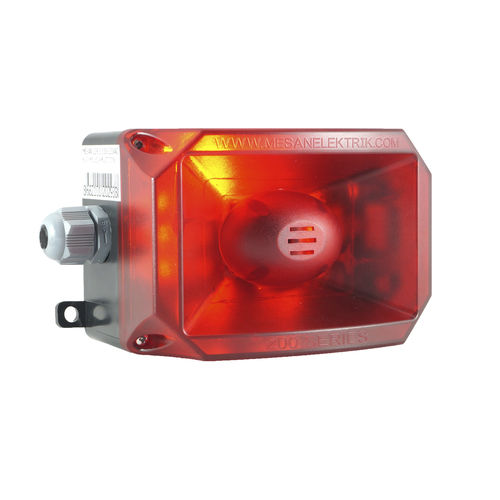 Difusor de alarma sonora con avisador luminoso de flash - MS 229 - MESAN ELEKTRIK MÜM. SAN. A.Ş. - con luz permanente