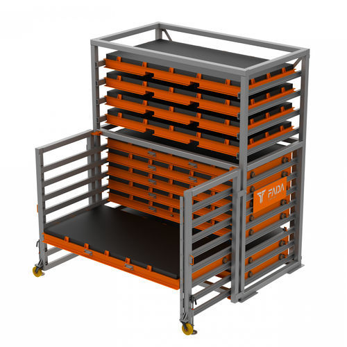 Sistema de estanterías para depósito de almacenamiento - SMSS - Fada Engineering - con tablas / de chapas metálicas