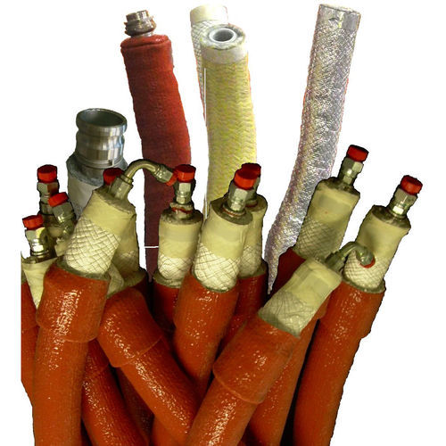 Funda de protección térmica - TecHeat&reg; - Porteret Beaulieu Industrie (PBI) - trenzada / para cables / de tejido ignifugo